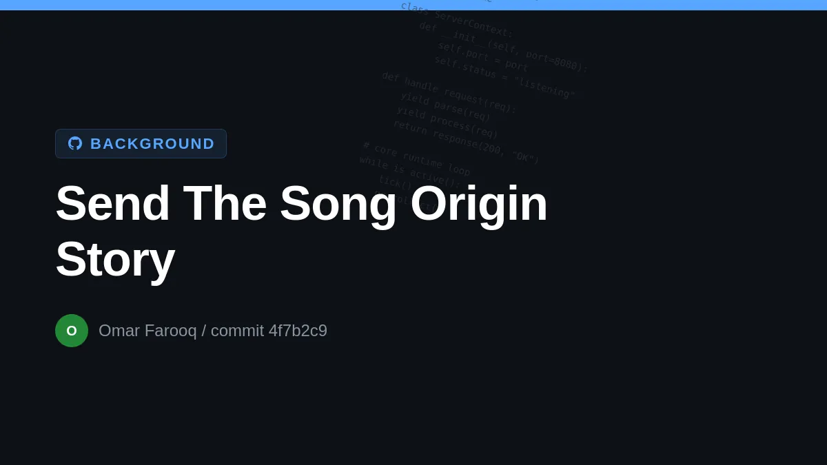 The Untold Story Behind Send The Song: From Weekend Project to Viral Sensation
